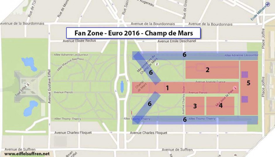 FanZone Euro 2016 au Champ de Mars: revue de situation au 31 mai
